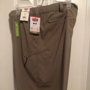 Mens Wrangler Performance Tan Shorts